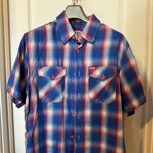 Dixxon Flannel Co "Glory" bamboo Men’s Short Sleeve Button Down Shirt M